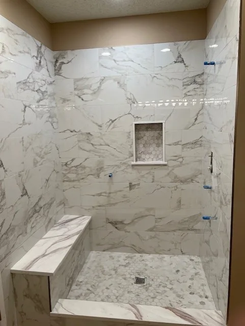 Shower renovation tile work